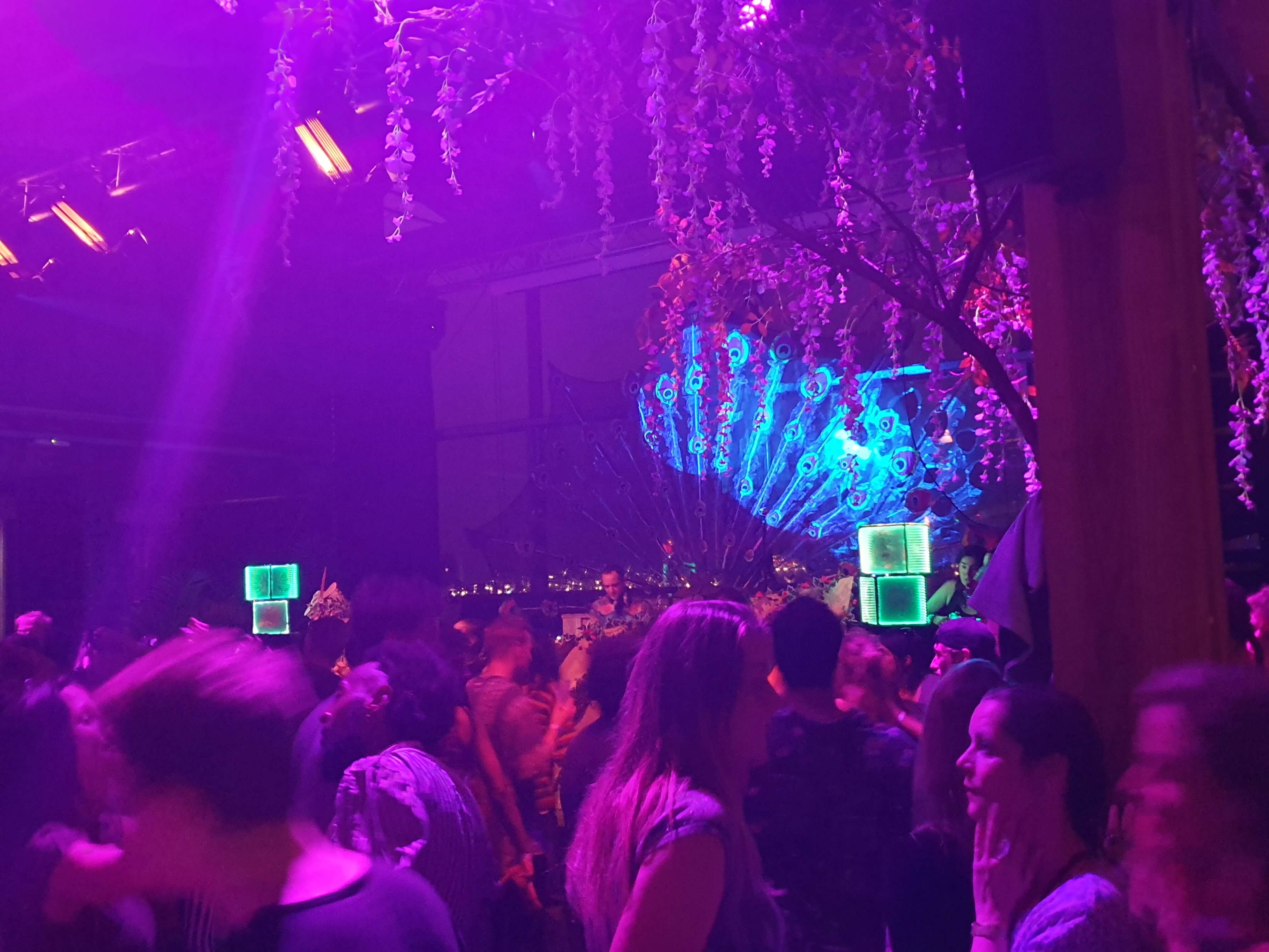 Infinity cubes at a music event