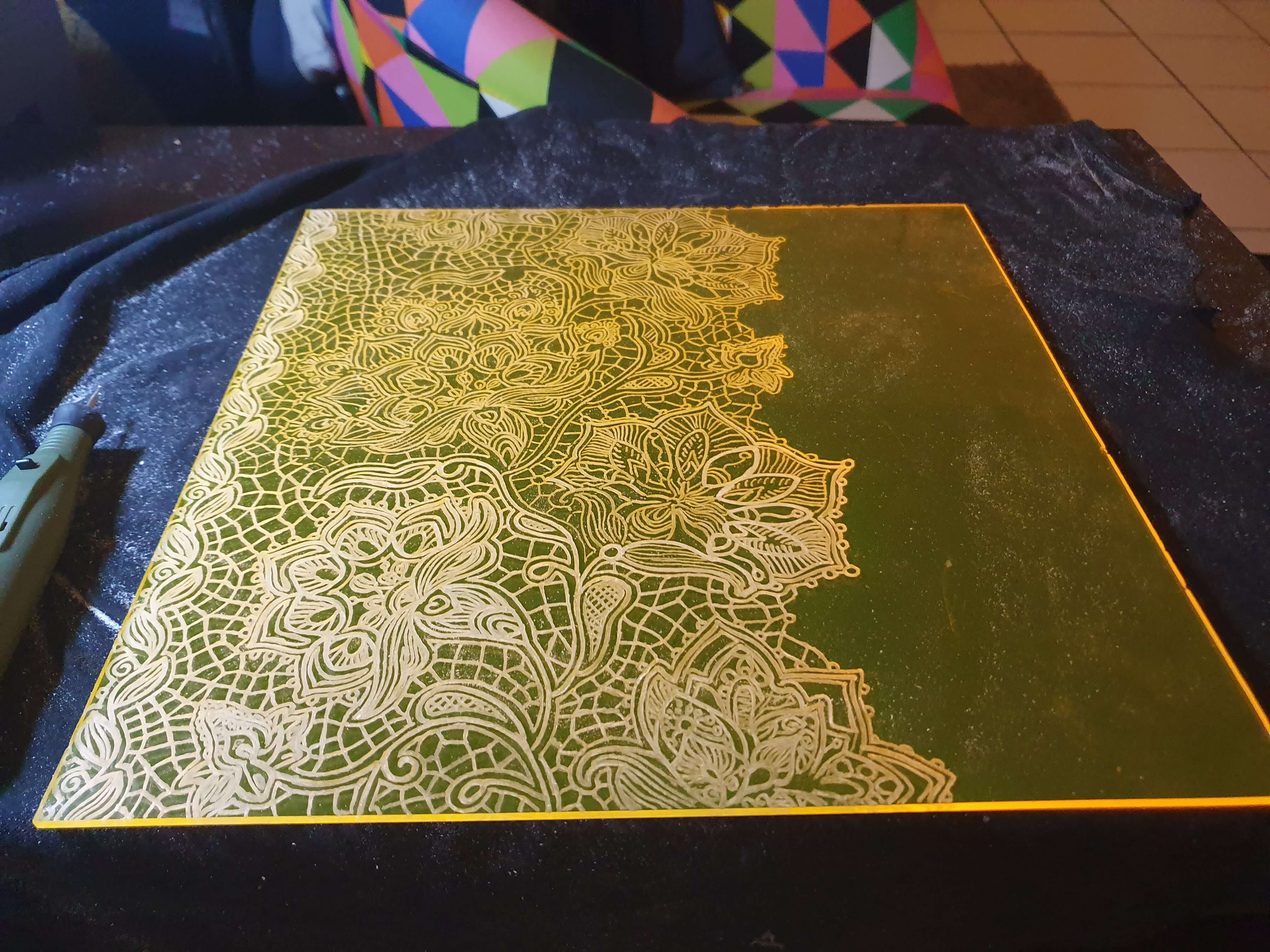 Flower engraving