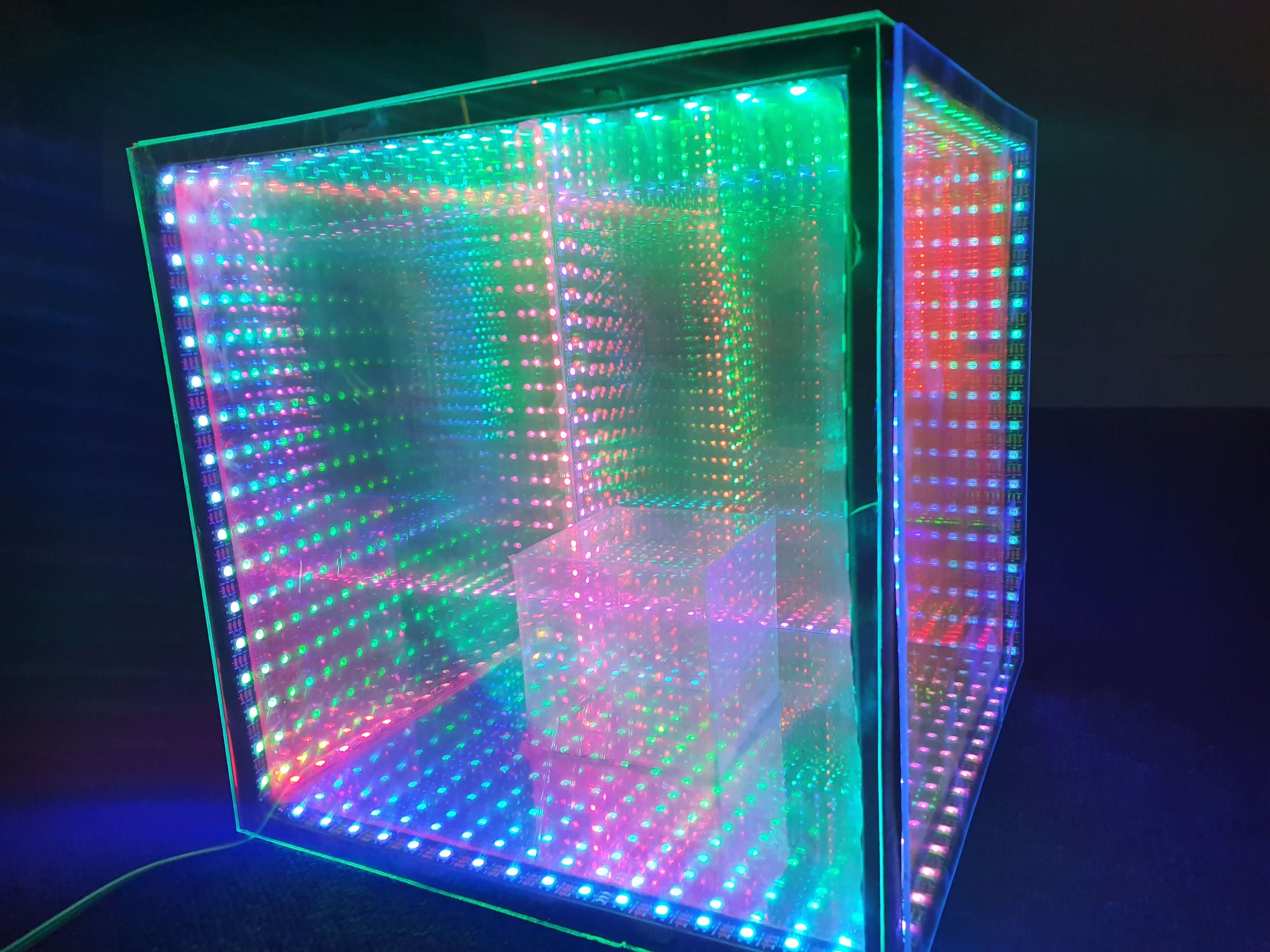 Hypercube with a small cube inside side view